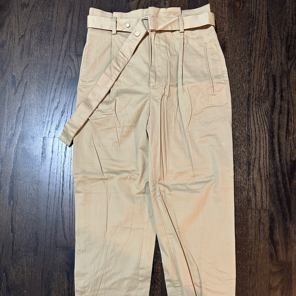 Mango Beige High-Waisted Trousers
